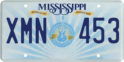 MS license plate XMN453
