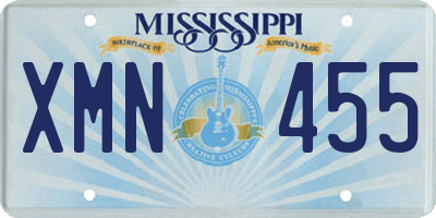 MS license plate XMN455
