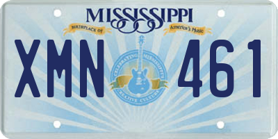 MS license plate XMN461