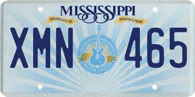 MS license plate XMN465