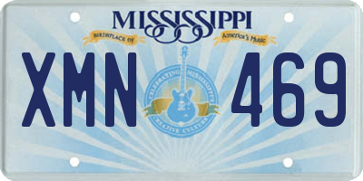 MS license plate XMN469