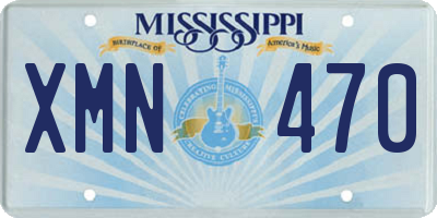 MS license plate XMN470