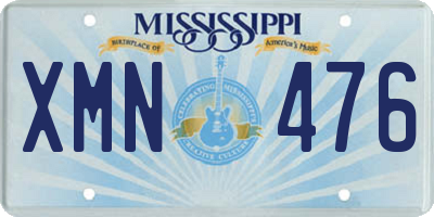 MS license plate XMN476