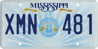MS license plate XMN481