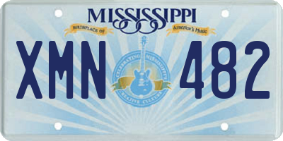 MS license plate XMN482