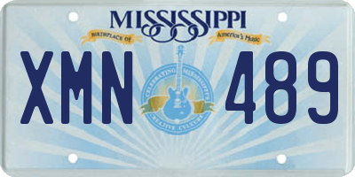 MS license plate XMN489