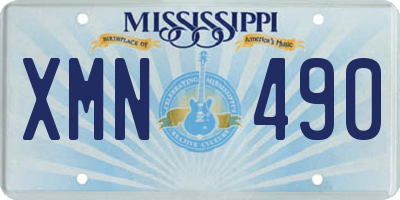 MS license plate XMN490