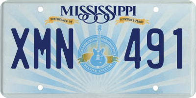 MS license plate XMN491