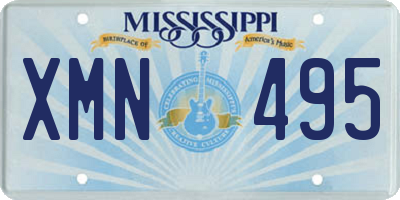 MS license plate XMN495