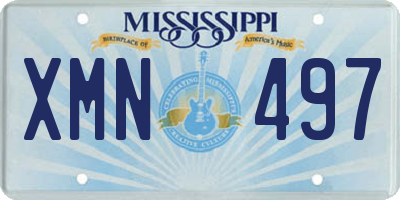 MS license plate XMN497