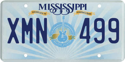 MS license plate XMN499