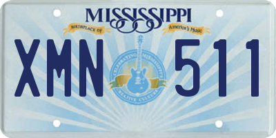MS license plate XMN511