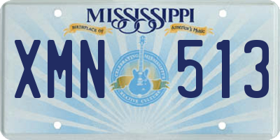 MS license plate XMN513