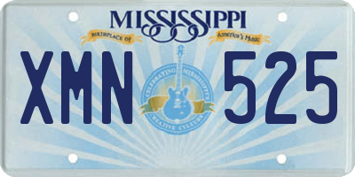 MS license plate XMN525