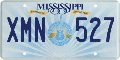 MS license plate XMN527