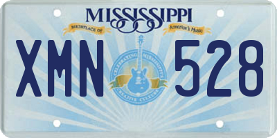 MS license plate XMN528