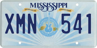 MS license plate XMN541