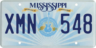 MS license plate XMN548