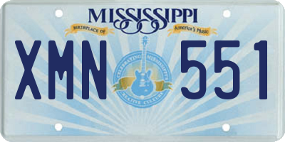 MS license plate XMN551