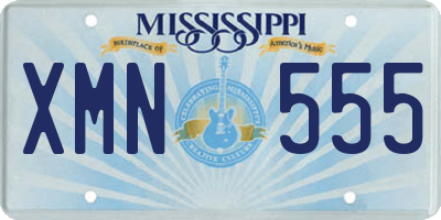 MS license plate XMN555