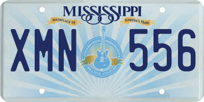 MS license plate XMN556
