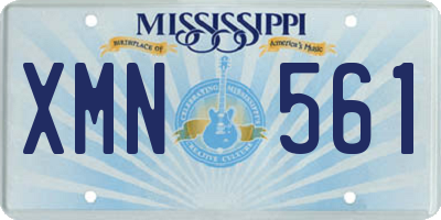 MS license plate XMN561
