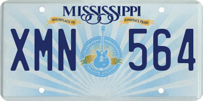 MS license plate XMN564