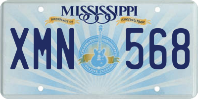 MS license plate XMN568