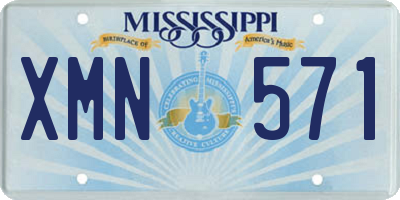 MS license plate XMN571