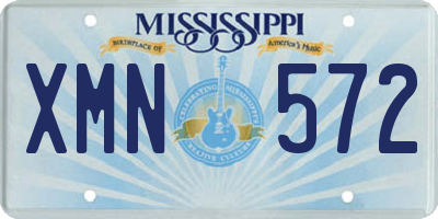 MS license plate XMN572