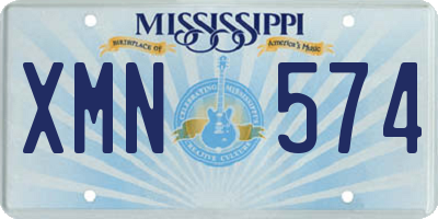 MS license plate XMN574