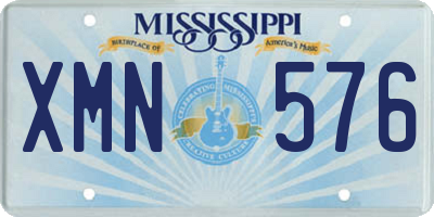 MS license plate XMN576
