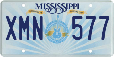 MS license plate XMN577