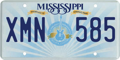MS license plate XMN585