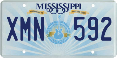 MS license plate XMN592