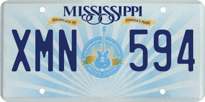 MS license plate XMN594