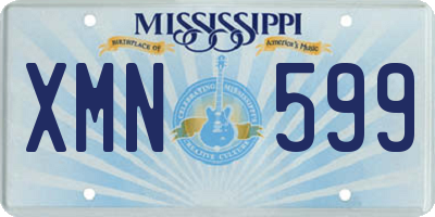 MS license plate XMN599