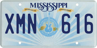 MS license plate XMN616
