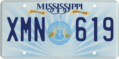 MS license plate XMN619
