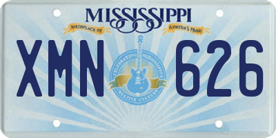 MS license plate XMN626