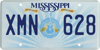 MS license plate XMN628