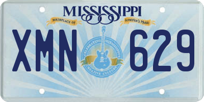 MS license plate XMN629