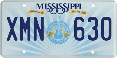 MS license plate XMN630