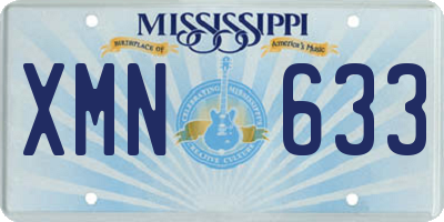 MS license plate XMN633