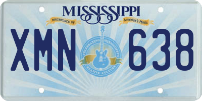 MS license plate XMN638