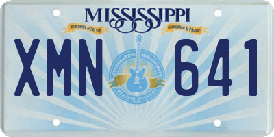 MS license plate XMN641