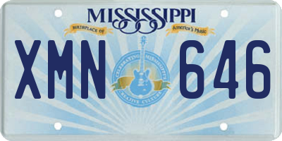 MS license plate XMN646