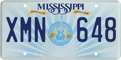 MS license plate XMN648