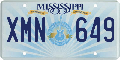 MS license plate XMN649
