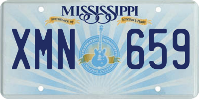 MS license plate XMN659